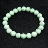Natural Itoigawa Jadeite Light Green 9mm Bead Bracelet 25.9g with Certificate (ID:18197)