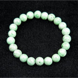 Natural Itoigawa Jadeite Light Green 9mm Bead Bracelet 26.6g with Certificate (ID:93142)