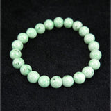 Natural Itoigawa Jadeite Light Green 9mm Bead Bracelet 28.4g with Certificate (ID:32540)