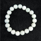 Natural Itoigawa Jadeite Blue-Green 10mm Bead Bracelet 35.3g with Certificate (ID:23261)