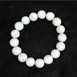 Natural Itoigawa Jadeite Blue-Green 12mm Bead Bracelet 50.2g with Certificate (ID:78168)
