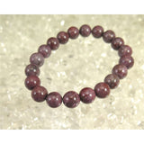 Japanese Natural Tsugaru Nishiki Jasper 10mm Bead Bracelet 29.5g (ID:41386)
