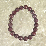 Japanese Natural Tsugaru Nishiki Jasper 10mm Bead Bracelet 29.5g (ID:41386)