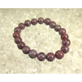 Japanese Natural Tsugaru Nishiki Jasper 10mm Bead Bracelet 29.5g (ID:41386)