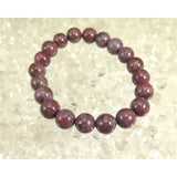 Japanese Natural Tsugaru Nishiki Jasper 10mm Bead Bracelet 29.5g (ID:41386)