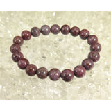 Japanese Natural Tsugaru Nishiki Jasper 10mm Bead Bracelet 29.5g (ID:41386)
