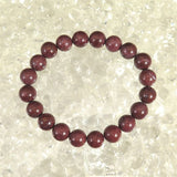 Japanese Natural Tsugaru Nishiki Jasper 10mm Bead Bracelet 30.5g (ID:12345)
