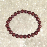 Japanese Natural Tsugaru Nishiki Jasper 8mm Bead Bracelet 19.2g (ID:98492)