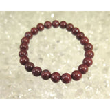 Japanese Natural Tsugaru Nishiki Jasper 8mm Bead Bracelet 19.2g (ID:98492)