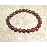 Japanese Natural Tsugaru Nishiki Jasper 8mm Bead Bracelet 19.2g (ID:98492)