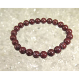 Japanese Natural Tsugaru Nishiki Jasper 8mm Bead Bracelet 19.2g (ID:98492)