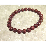 Japanese Natural Tsugaru Nishiki Jasper 8mm Bead Bracelet 19.2g (ID:98492)