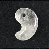 Japanese Natural Mine Quartz Magatama 31mm 10.32g with Directory Card (ID:97870)