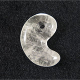 Japanese Natural 鉱山産 Quartz Magatama 31mm 10.43g with Directory Card (ID:15513)