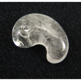Japanese Natural 鉱山産 Quartz Magatama 31mm 10.68g with Directory Card (ID:18771)