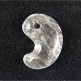Japanese Natural Mine Quartz Magatama 31mm 10.98g with Directory Card (ID:73787)