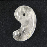 Japanese Natural Mine Quartz Magatama 38mm 16.38g with Directory Card (ID:95789)