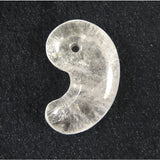 Japanese Natural Mine Quartz Magatama 38mm 17.61g with Directory Card (ID:57188)