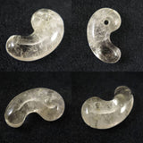 Japanese Natural 鉱山産 Quartz Magatama Rainbow 39mm 19.48g with Directory Card (ID:68956)