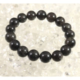 Japanese Natural Black Quartz 草入り Quartz Bead Bracelet 12mm 40.5g with Certificate (ID:53804)