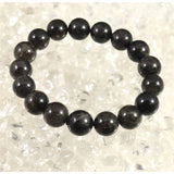 Japanese Natural Black Quartz 草入り Quartz Bead Bracelet 12mm 40.5g with Certificate (ID:53804)