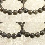 Japanese Natural Brown Quartz Grass-included Black Quartz 12mm Bead Bracelet 43.4g (ID:63413)
