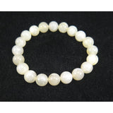 Japanese Natural Chalcedony 10mm Bead Bracelet 30.0g (ID:51862)