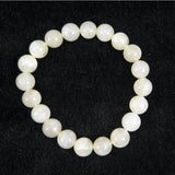 Japanese Natural Chalcedony 10mm Bead Bracelet 30.0g (ID:51862)