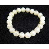 Japanese Natural Chalcedony 10mm Bead Bracelet 30.0g (ID:51862)