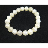 Japanese Natural Chalcedony 10mm Bead Bracelet 30.0g (ID:51862)