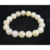 Japanese Natural Chalcedony 12mm Bead Bracelet 42.3g (ID:86873)
