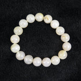 Japanese Natural Chalcedony 12mm Bead Bracelet 42.3g (ID:86873)