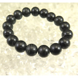 Japanese Natural Jindai Chestnut Wood 13mm Bead Bracelet 16.9g (ID:58800)