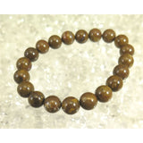 Japanese Natural Yufu Yellow Jasper 10mm Bead Bracelet 29.6g (ID:94574)