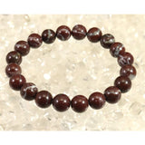 Japanese Natural Akadama Jasper 10mm Bead Bracelet 31.1g (ID:54168)